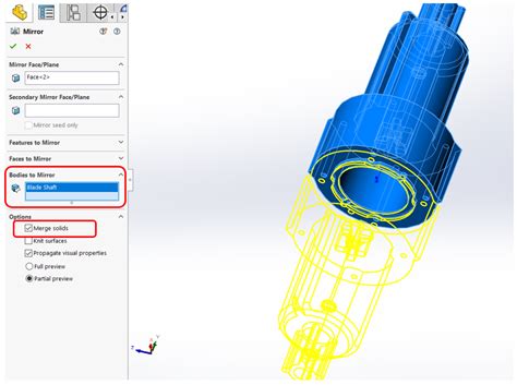 I need some help with 'pattern mirror' tool in Solidworks.